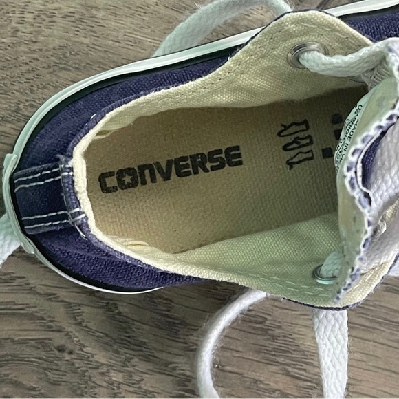 Converse All Star Navy Purple Infant Sneakers - Picture 8 of 10